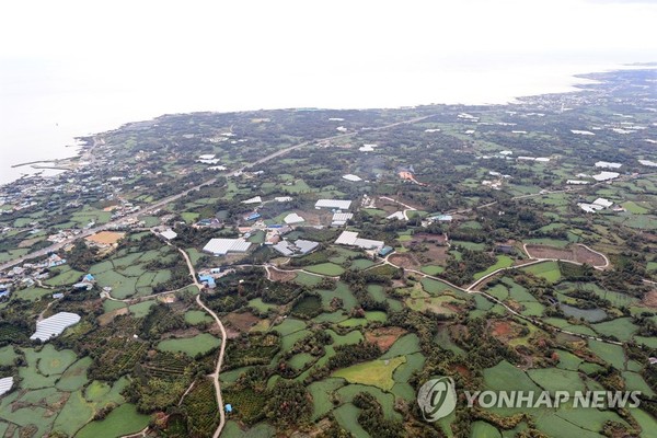 하늘에서 본 제주 제2공항 예정지[연합뉴스 자료사진] 2023.3.6 photo@yna.co.kr